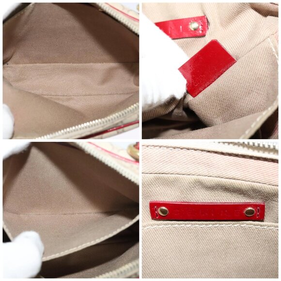 CELINE Macadam Canvas Shoulder Bag Beige Gold Auth - Picture 15 of 16